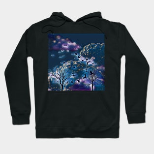 winter night scene Hoodie